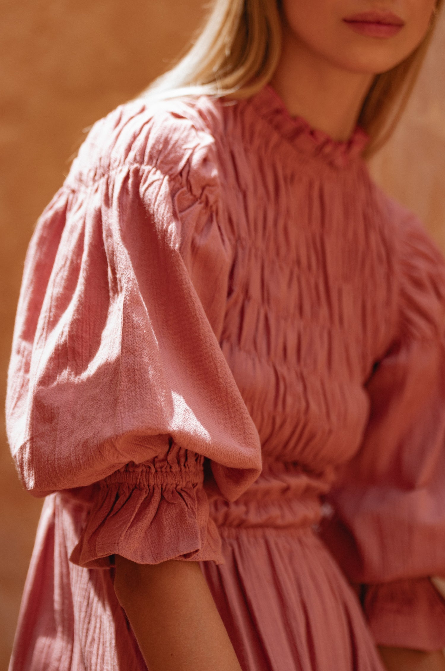 Florence Smocked Linen Midi Dress-thumbmail-7
