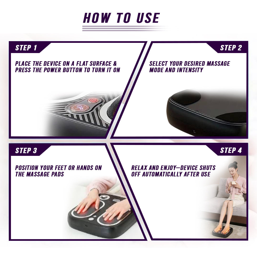 Stress & Pain Relief Foot Massager W/Heat- Deep Tissue, Circulation & Relaxing-thumbmail-3