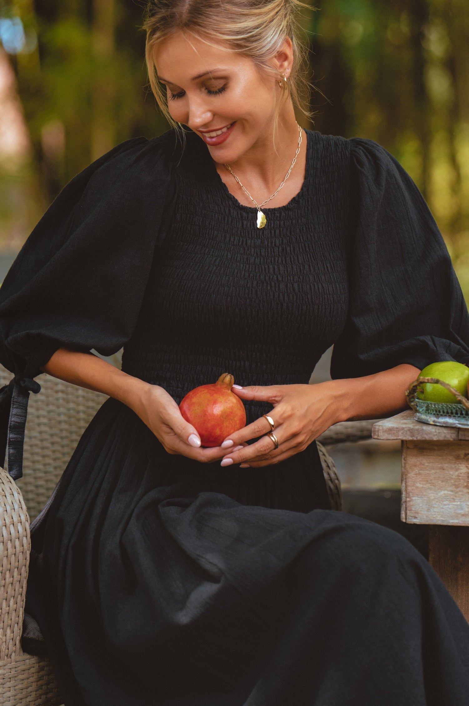 Freya Smocked Linen Midi Dress-thumbmail-11
