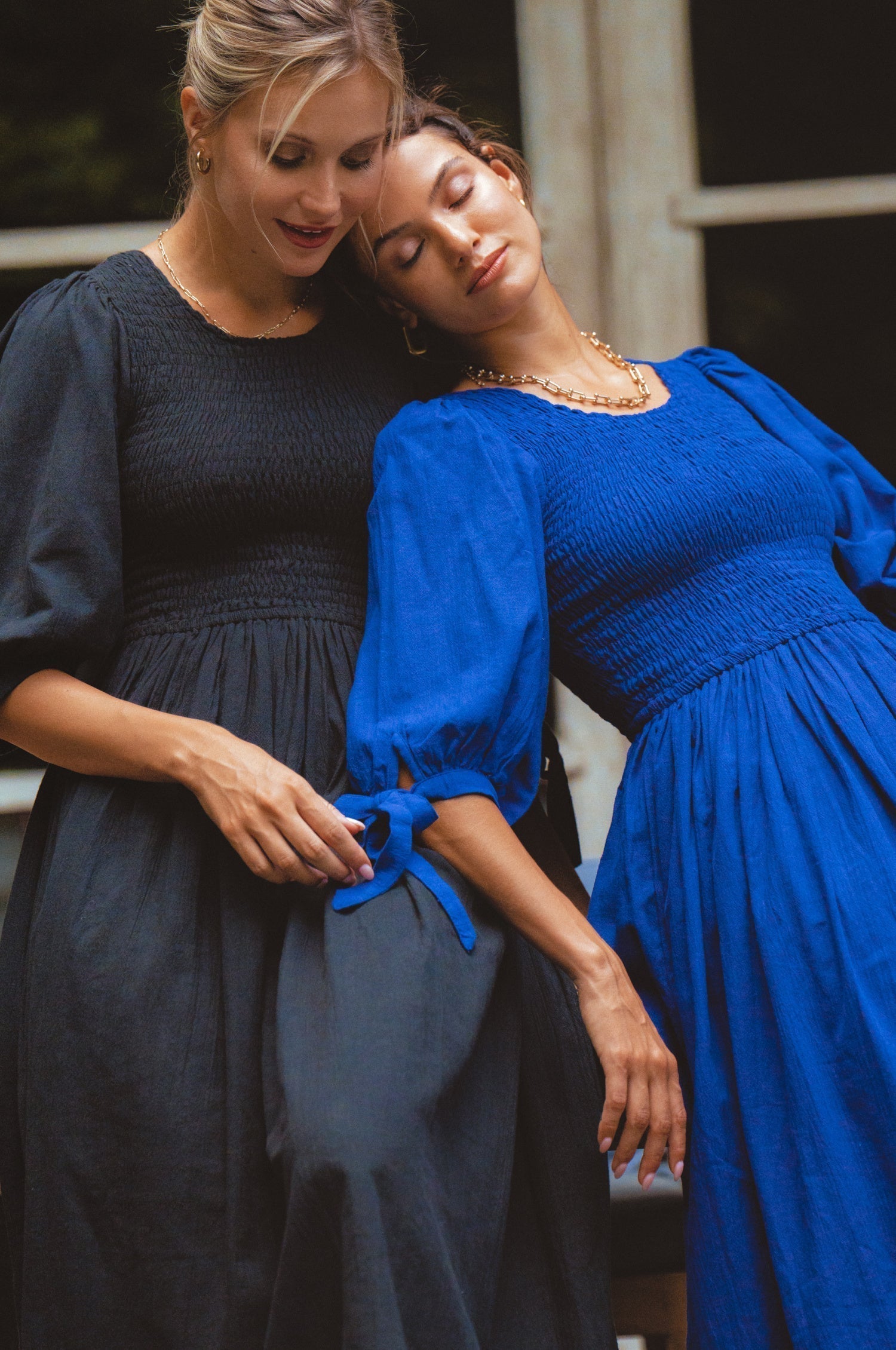 Freya Smocked Linen Midi Dress-thumbmail-7