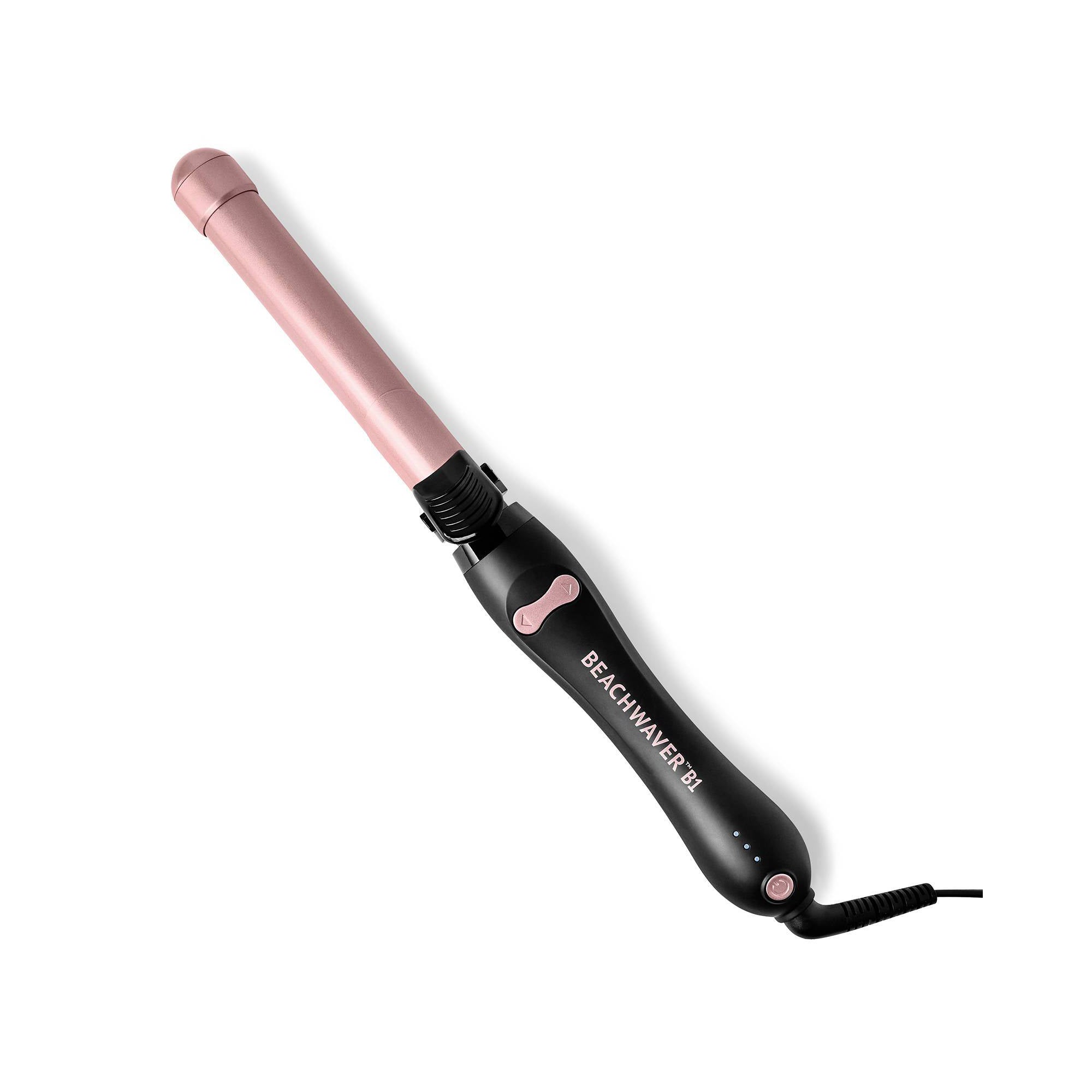 Beachweaver B1 Rotating Curling Iron 1 Inch Ceramic Barrel Electric for All Hair Types in Midnight Rose-thumbmail-1