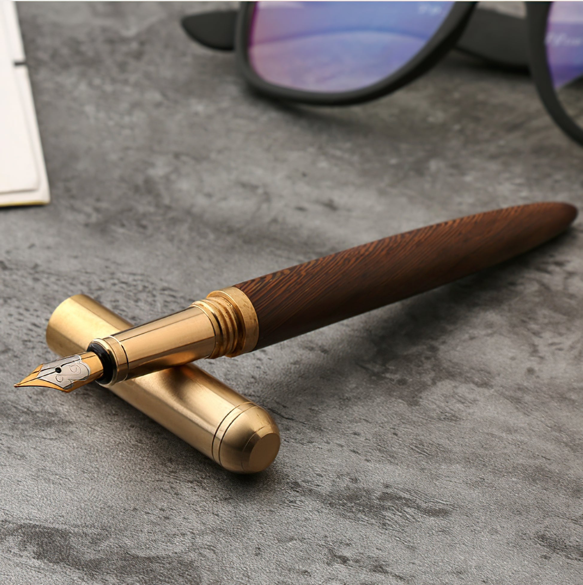 The Hemmingway | Handmade Wood and Brass Fountain Pen-thumbmail-8