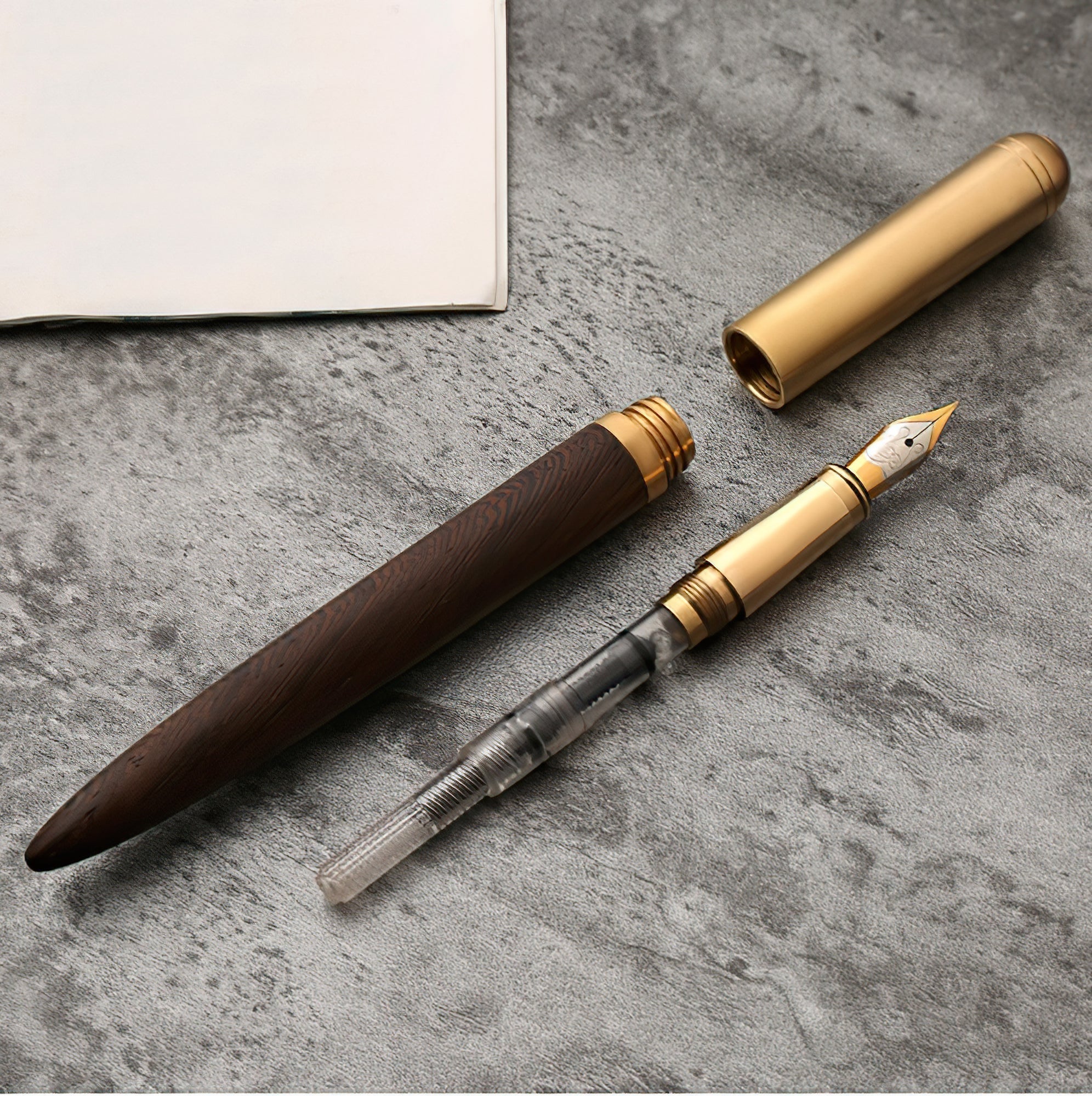 The Hemmingway | Handmade Wood and Brass Fountain Pen-thumbmail-9