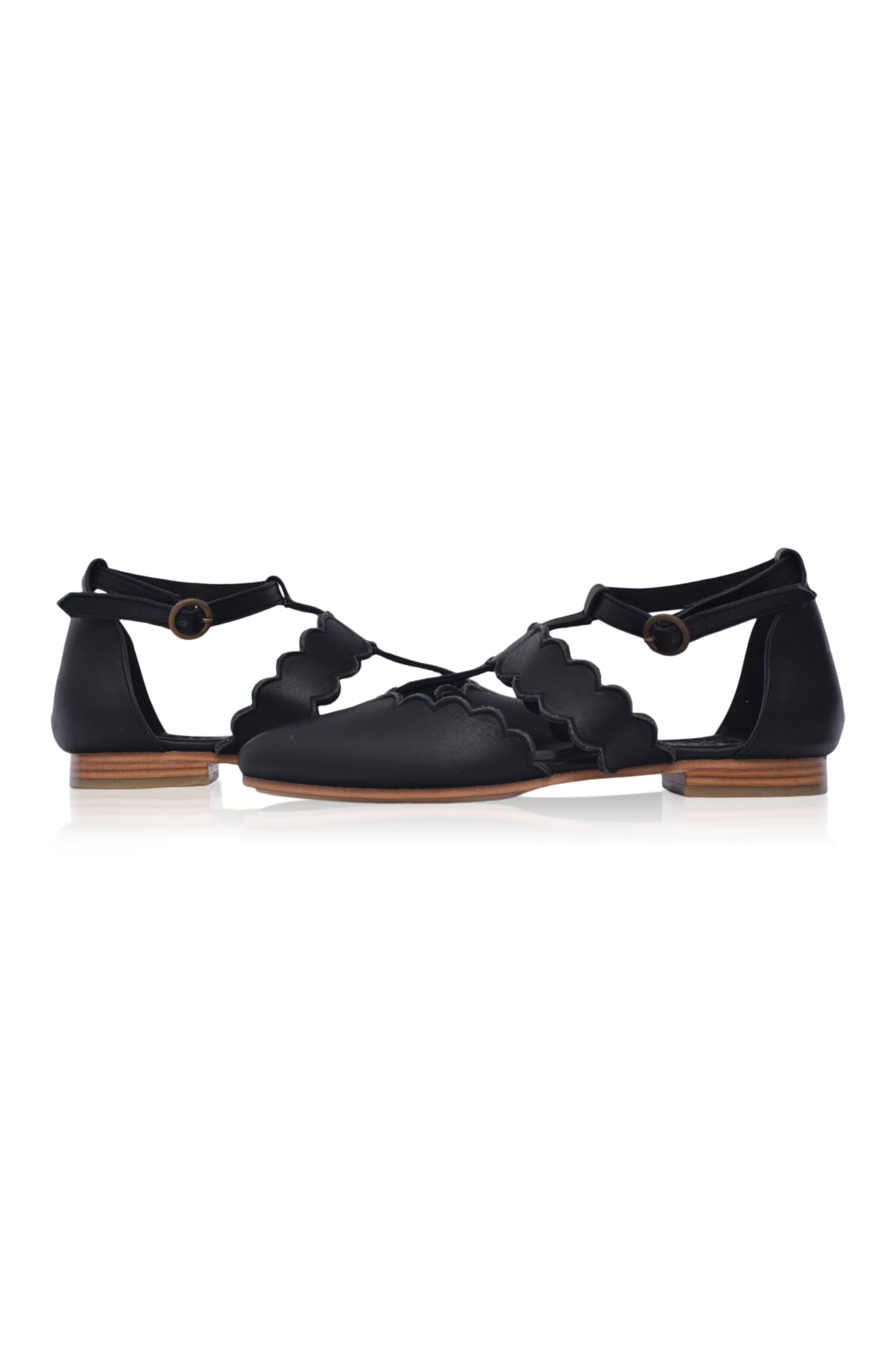 Gardenia Pointy Toe Leather Flats-thumbmail-9
