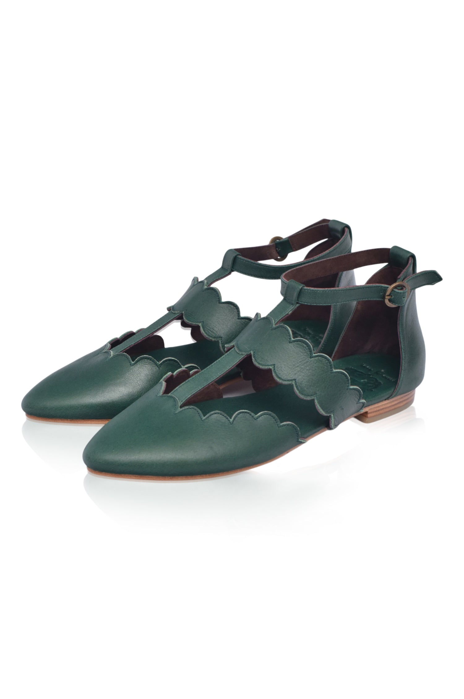Gardenia Pointy Toe Leather Flats-thumbmail-6