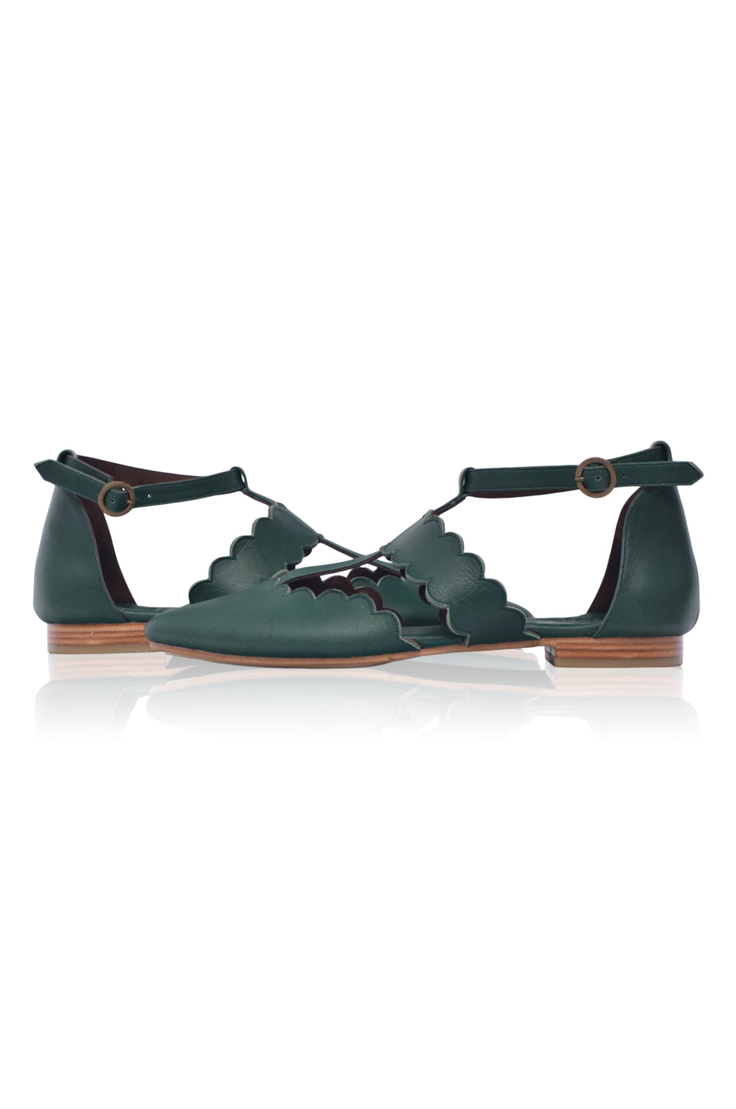 Gardenia Pointy Toe Leather Flats-thumbmail-8