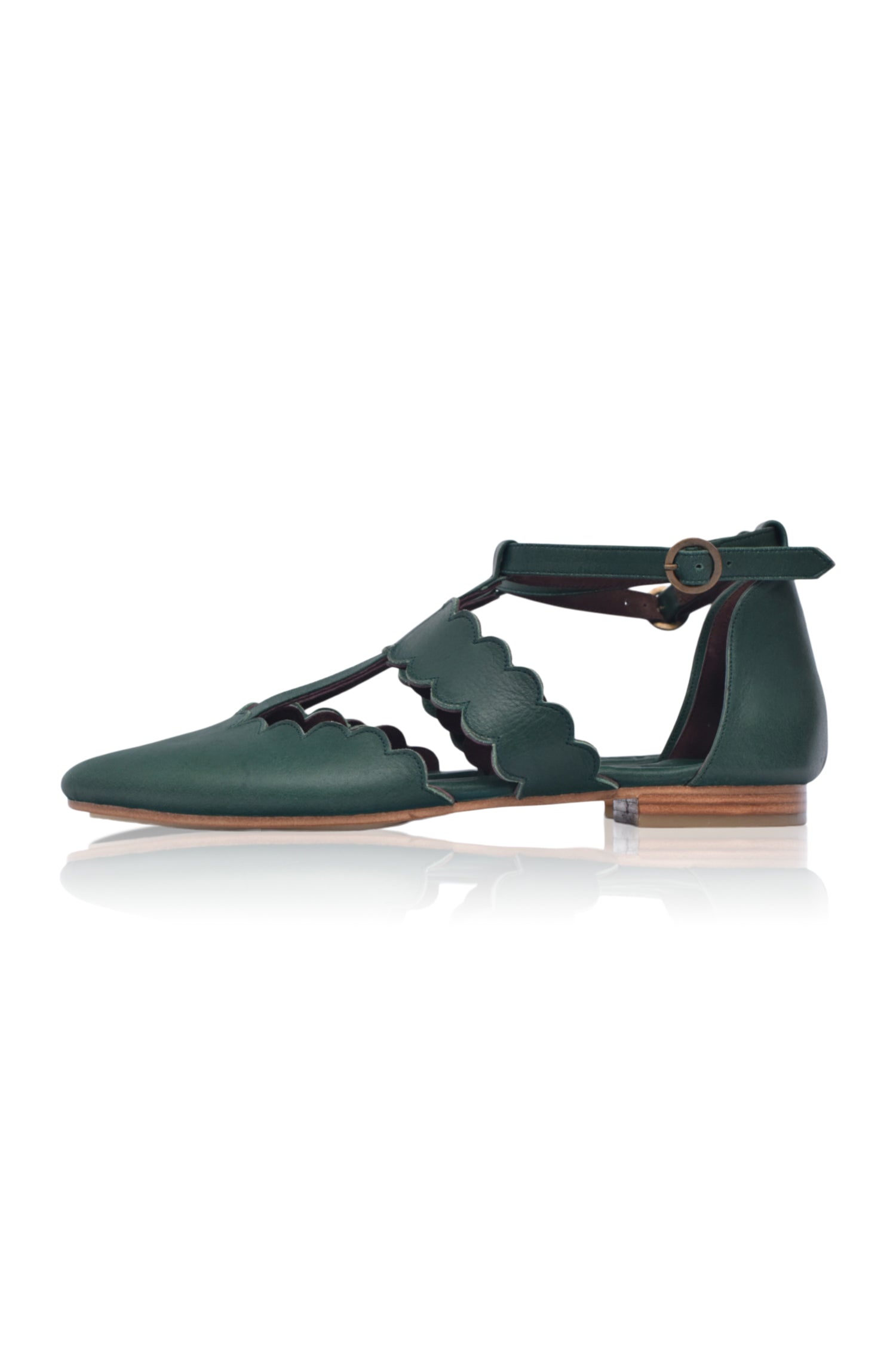 Gardenia Pointy Toe Leather Flats-thumbmail-7