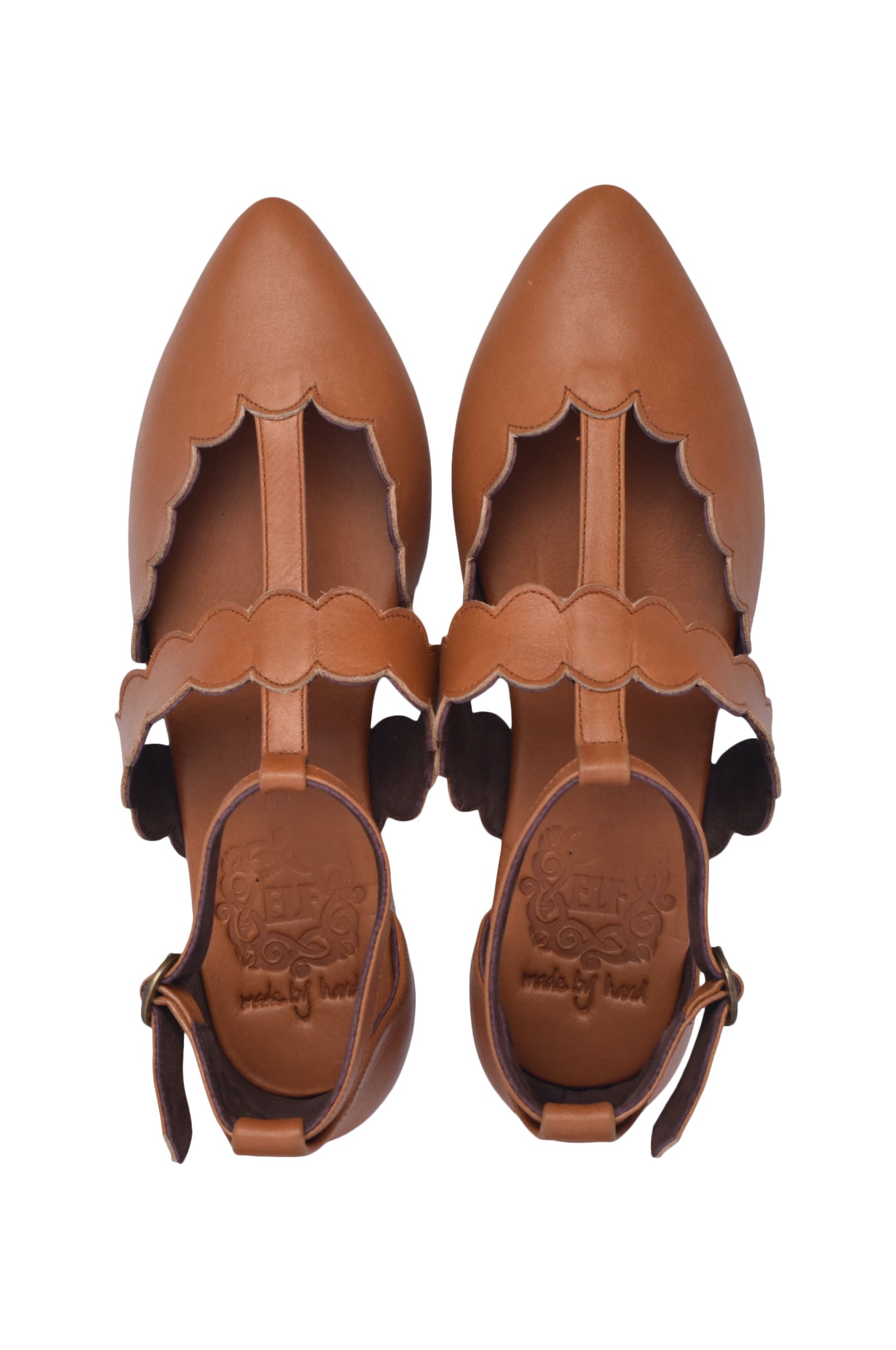 Gardenia Pointy Toe Leather Flats-thumbmail-5
