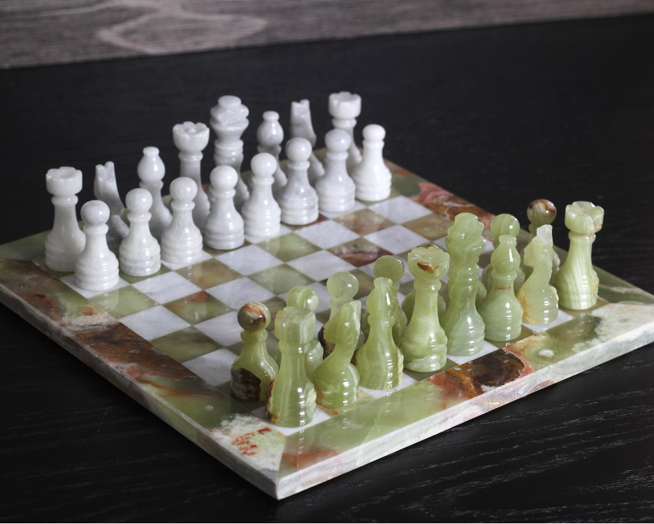 Green Onyx Marble Chess Set-thumbmail-3