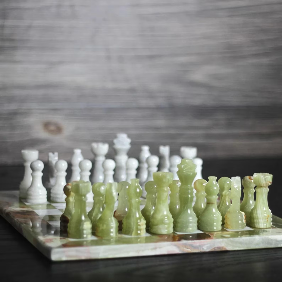 Green Onyx Marble Chess Set-thumbmail-4