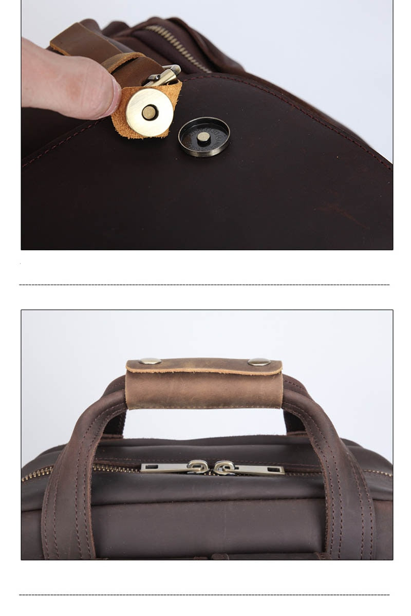 The Gaetano | Large Leather Backpack Camera Bag With Tripod Holder-thumbmail-5