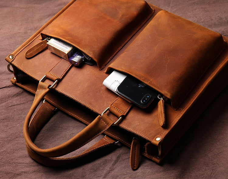 The Dagmar Leather Briefcase | Vintage Leather Messenger Bag-thumbmail-9