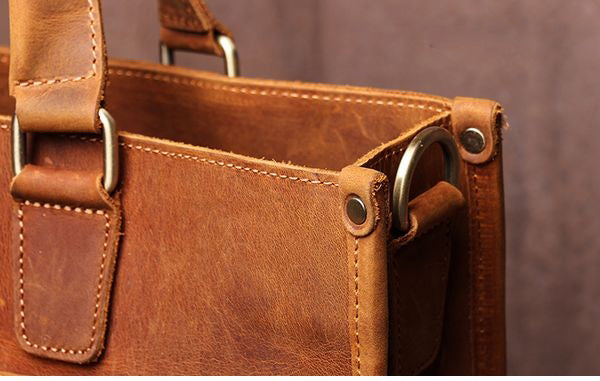 The Dagmar Leather Briefcase | Vintage Leather Messenger Bag-thumbmail-2