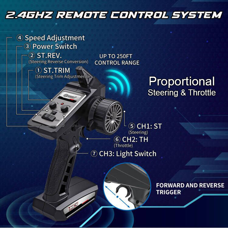 Contixo HC4 Dominator RC Remote Control Offroad 4WD UTV - 1:16 Scale-thumbmail-7