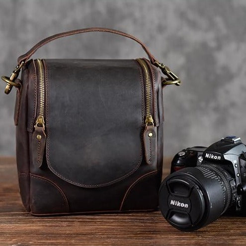 The Calista | Small Leather Camera Bag - Leather Camera Lens Case-thumbmail-8