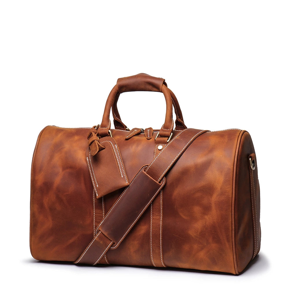 The Brandt Weekender | Small Leather Duffle Bag-thumbmail-1