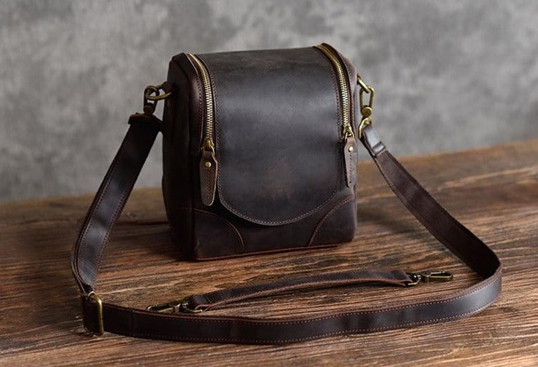 The Calista | Small Leather Camera Bag - Leather Camera Lens Case-thumbmail-6