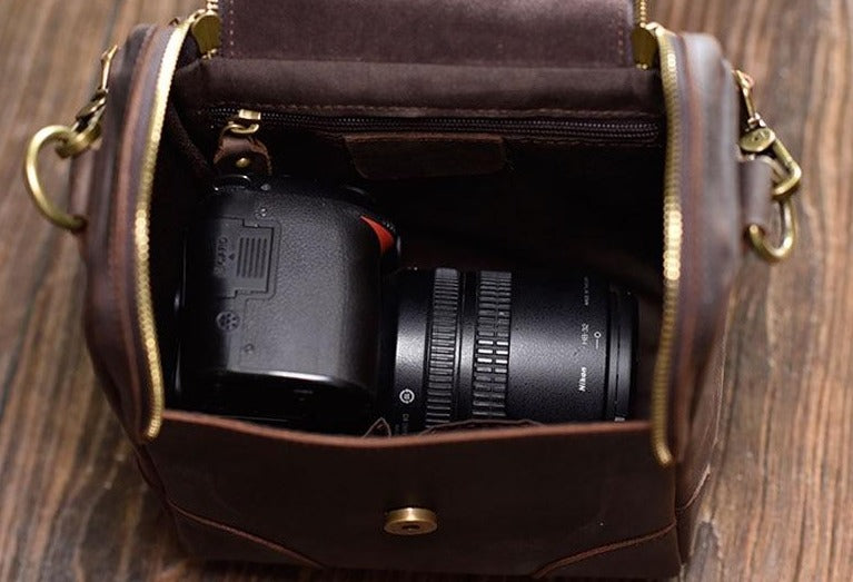 The Calista | Small Leather Camera Bag - Leather Camera Lens Case-thumbmail-2