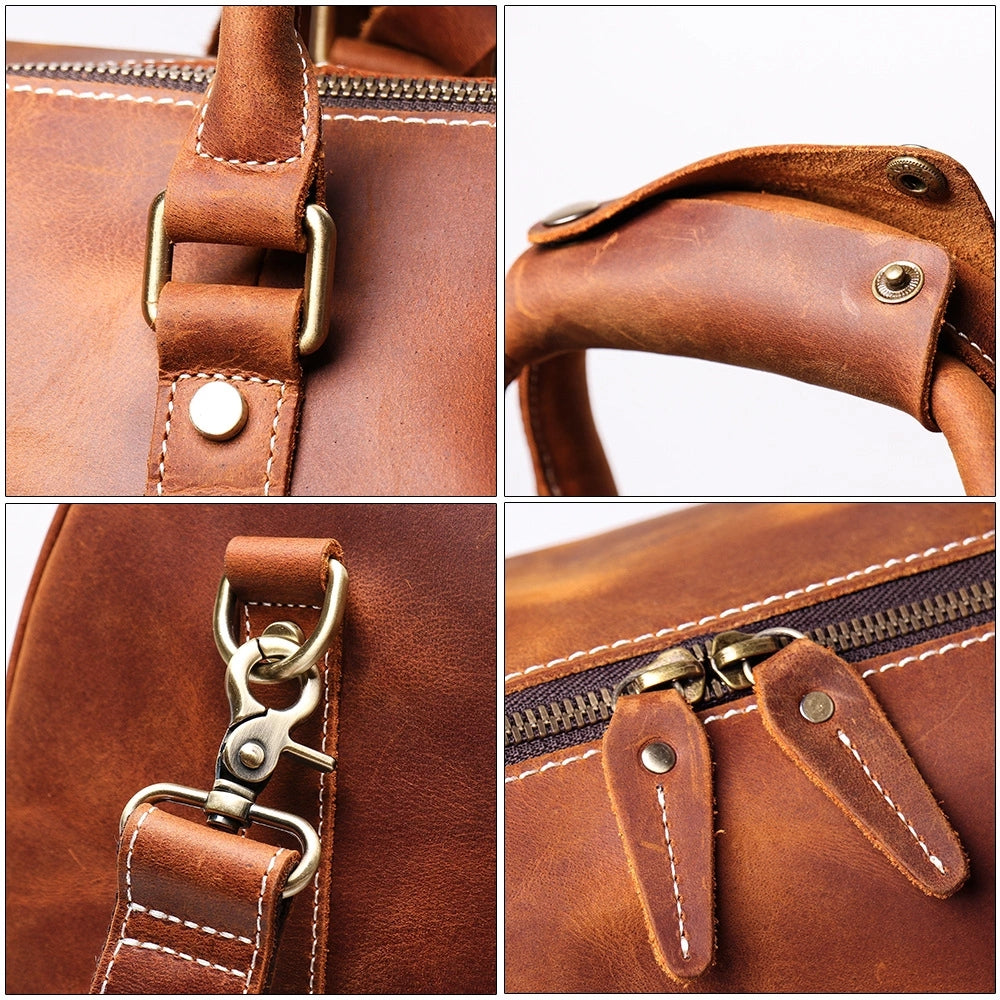 The Brandt Weekender | Small Leather Duffle Bag-thumbmail-7