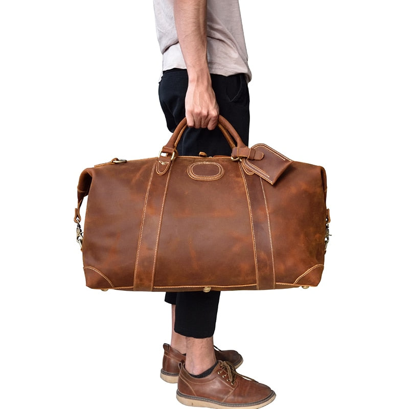 The Eira Duffle Bag | Vintage Leather Weekender-thumbmail-5