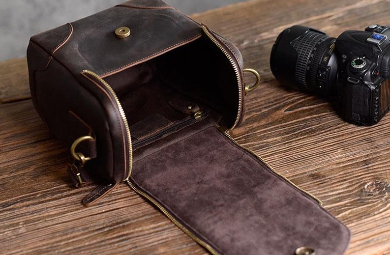 The Calista | Small Leather Camera Bag - Leather Camera Lens Case-thumbmail-5
