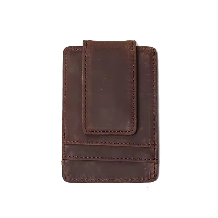 The Walden | Handmade Leather Front Pocket Wallet With Money Clip-thumbmail-6