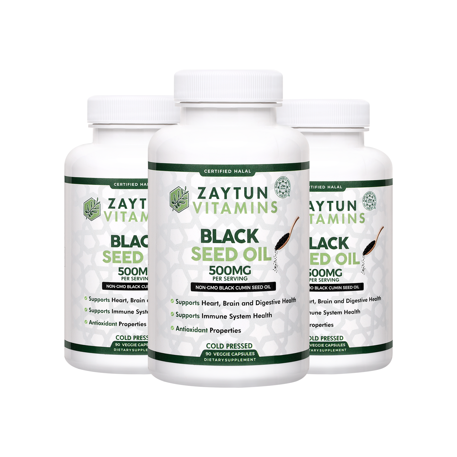 Halal Black Seed Oil Veggie Capsules (3Pack)-thumbmail-3