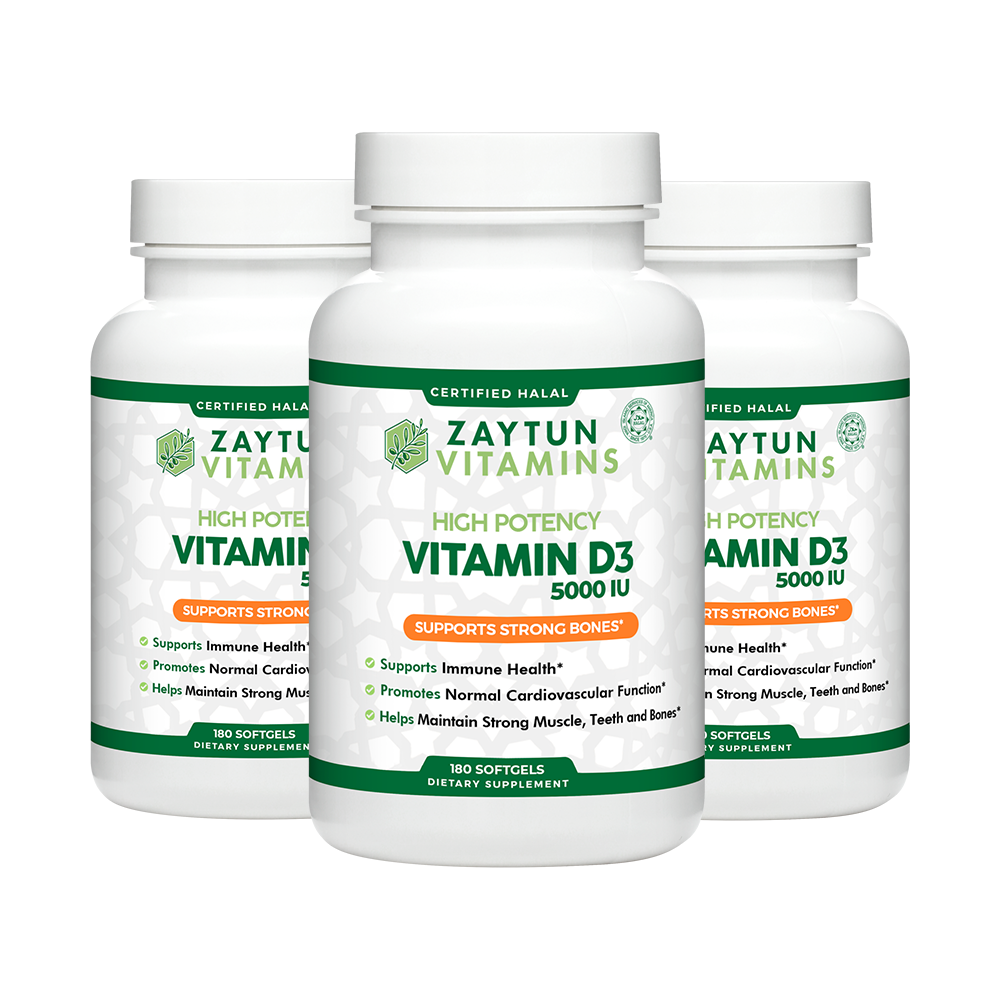 Halal Vitamin D3 5000 IU Softgels (3Pack)-thumbmail-2