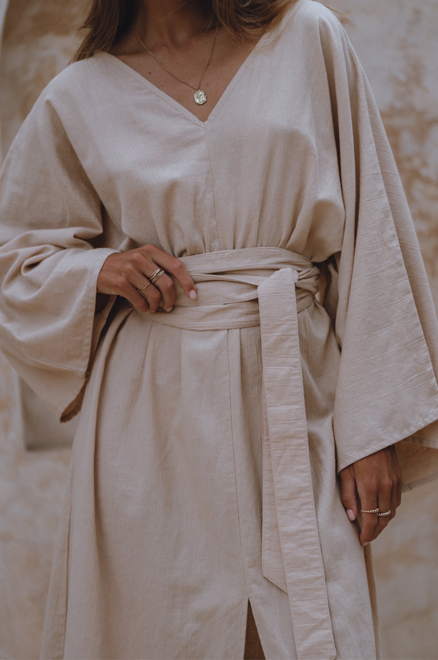 Hana Linen Kimono Dress-thumbmail-7