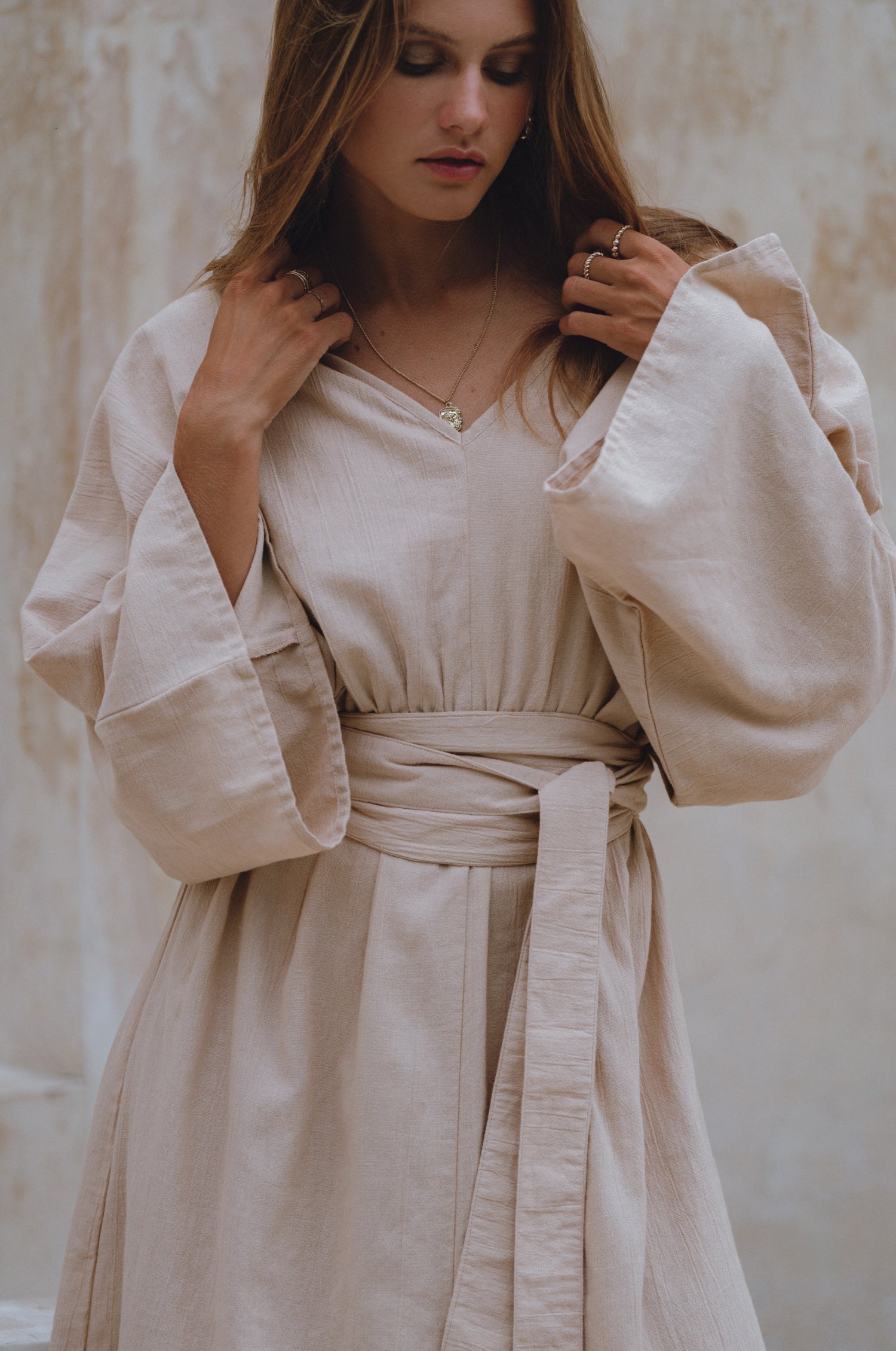 Hana Linen Kimono Dress-thumbmail-8
