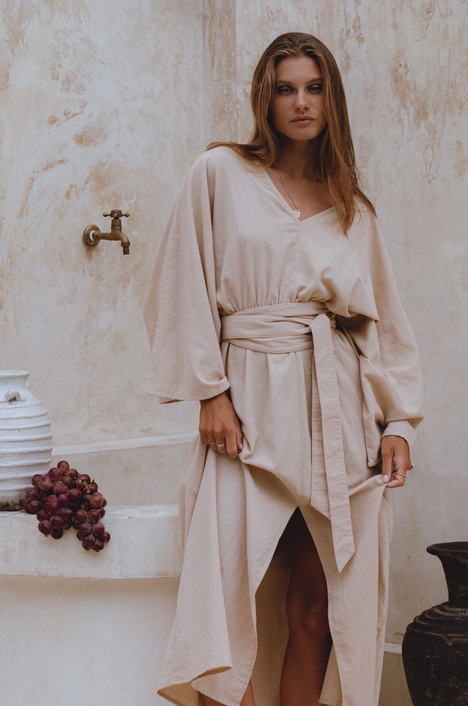 Hana Linen Kimono Dress-thumbmail-8