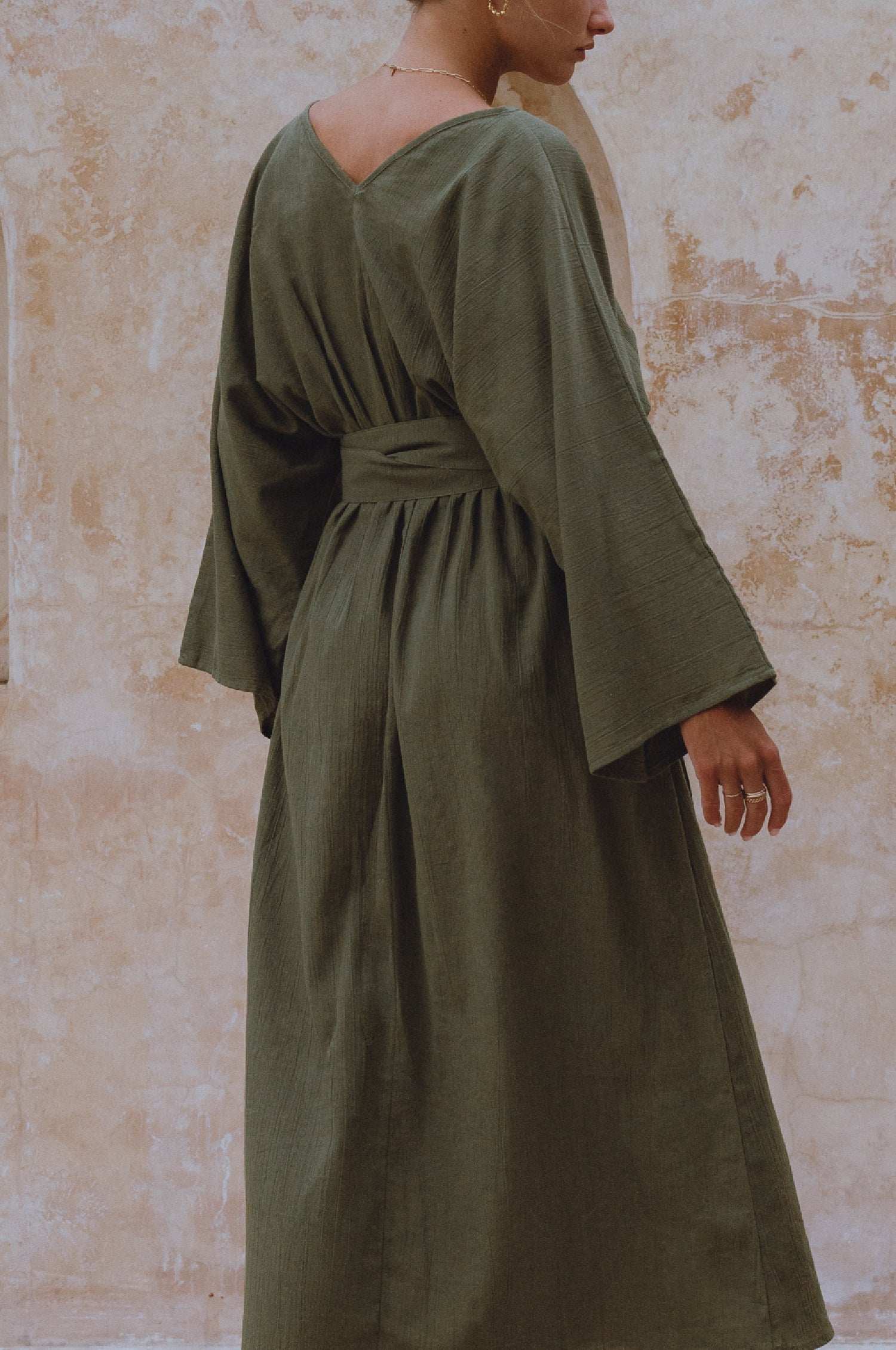Hana Linen Kimono Dress-thumbmail-4