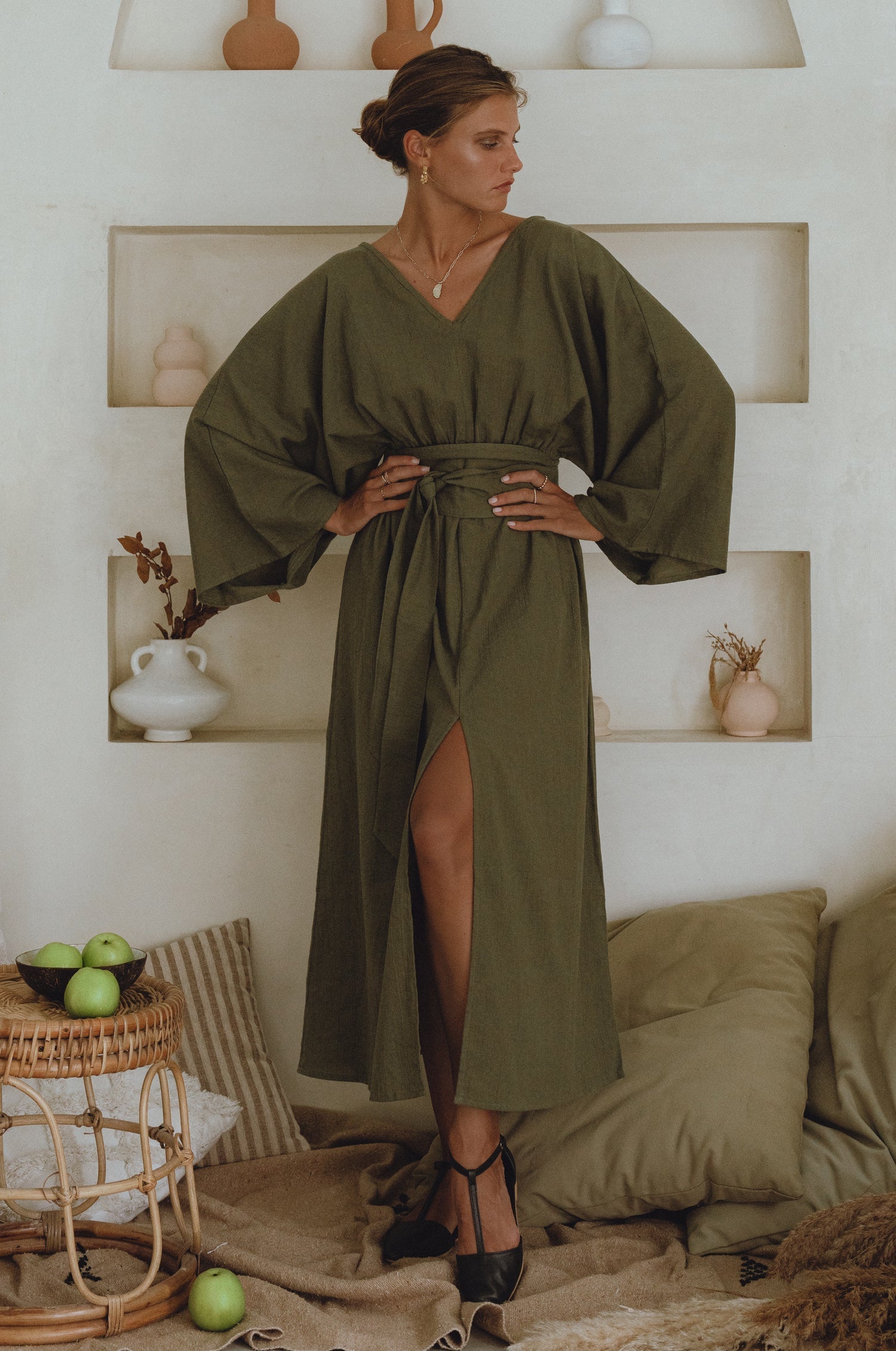 Hana Linen Kimono Dress-thumbmail-2