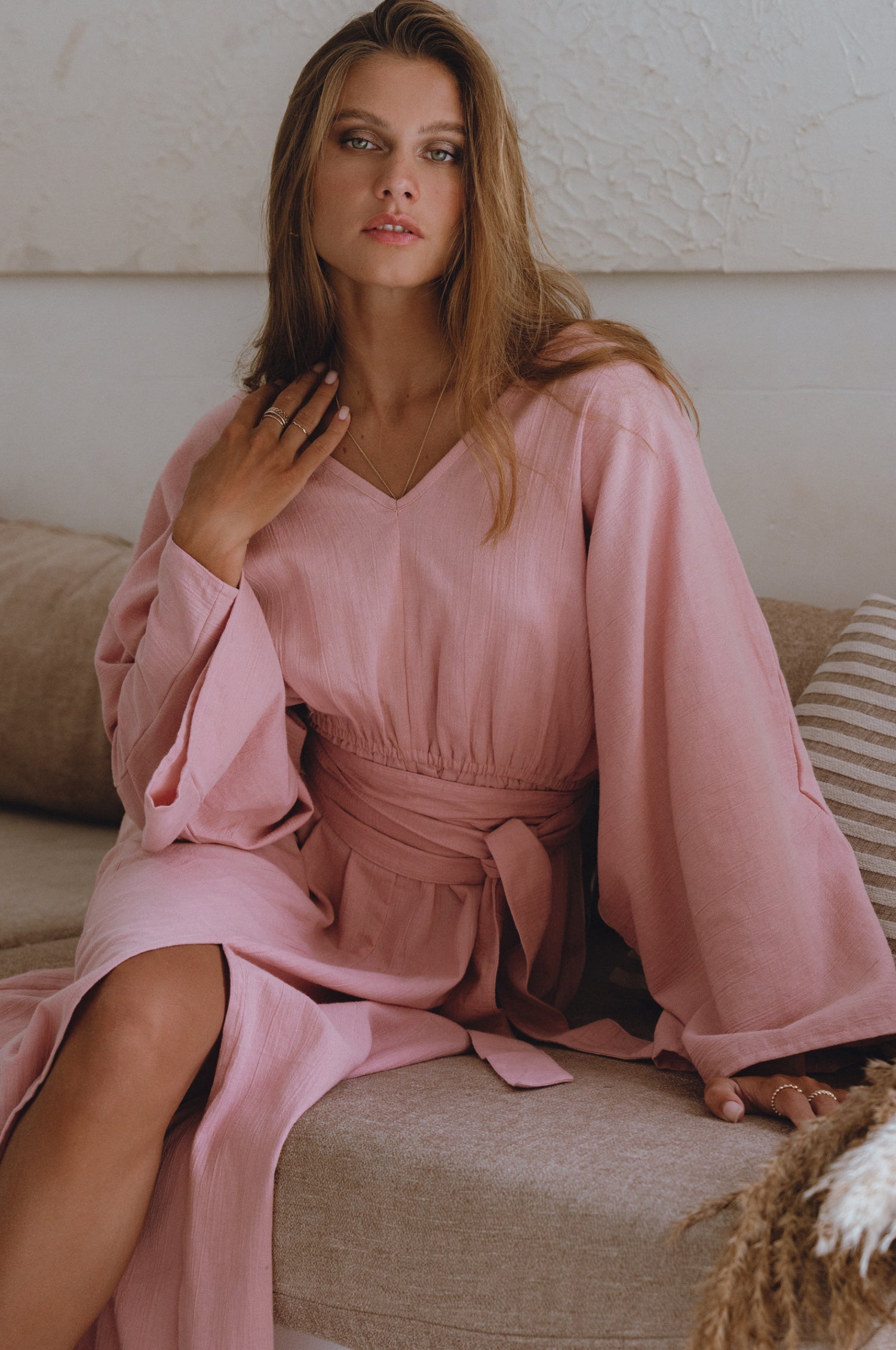 Hana Linen Kimono Dress-thumbmail-2