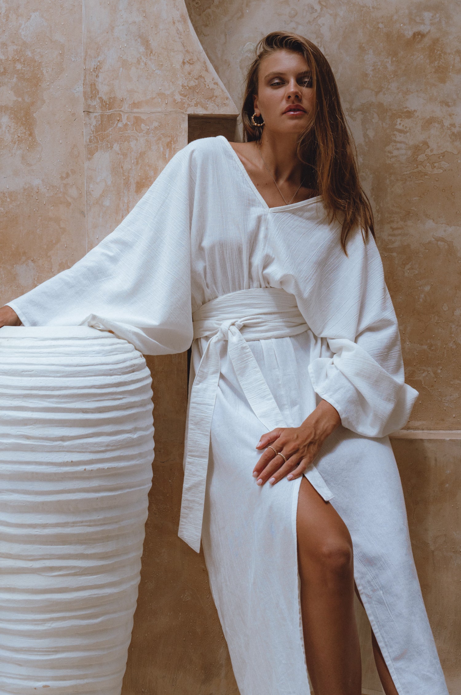 Hana Linen Kimono Dress-thumbmail-10