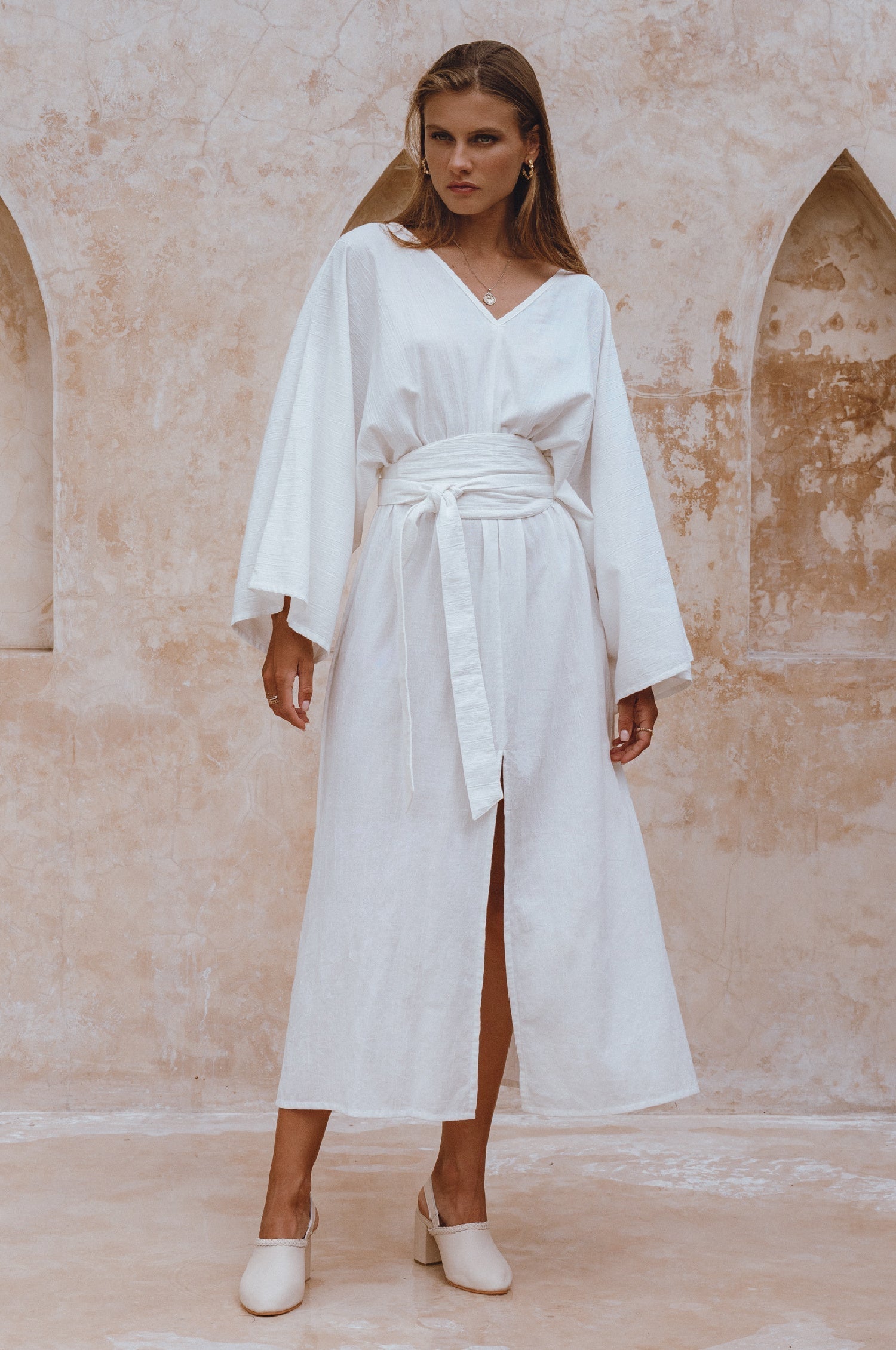 Hana Linen Kimono Dress-thumbmail-5