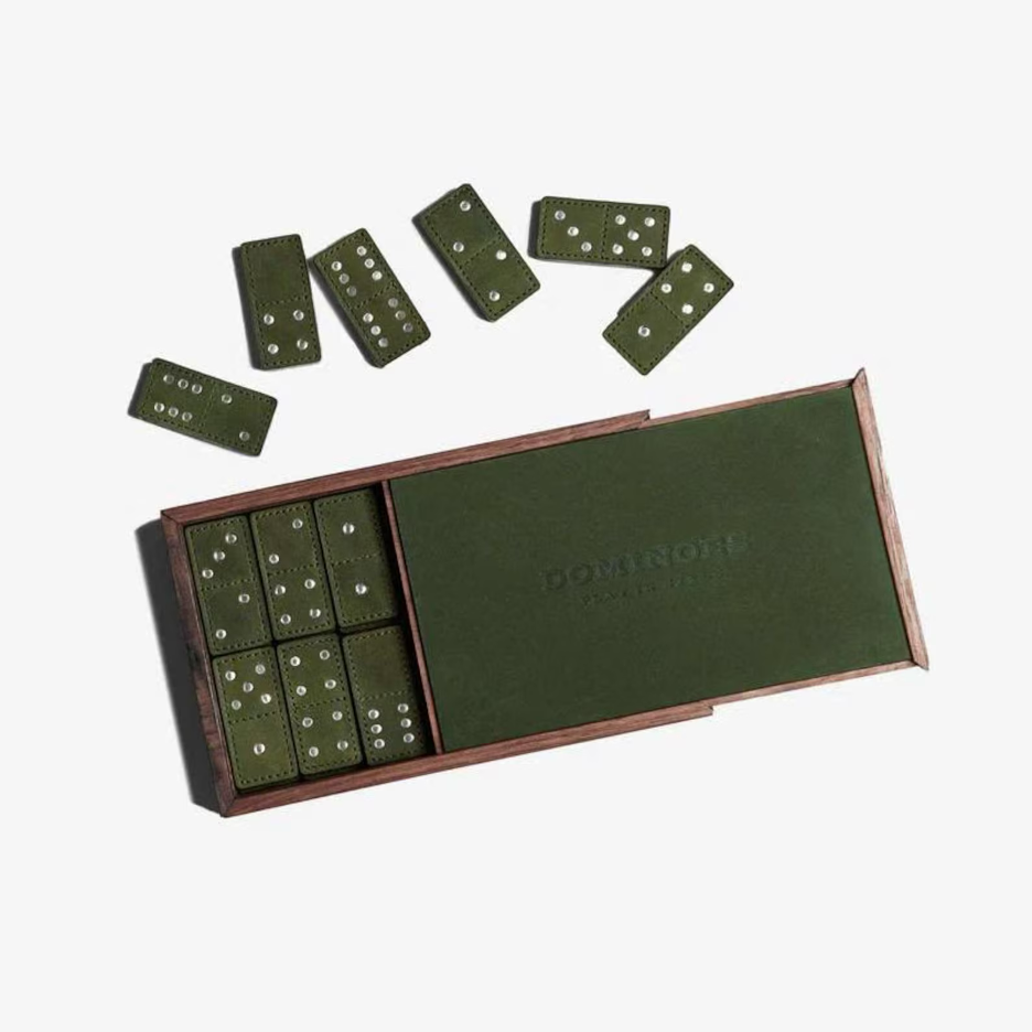 Handcrafted Leather Domino Set-thumbmail-1