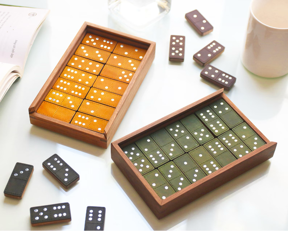 Handcrafted Leather Domino Set-thumbmail-10