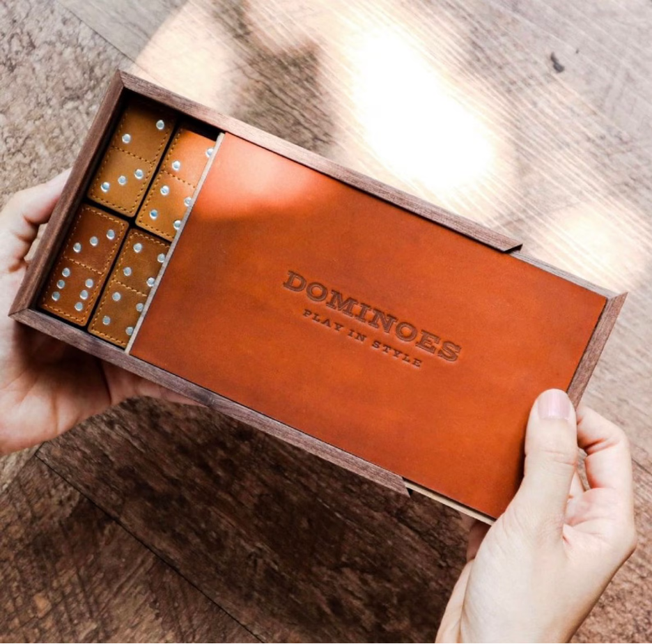 Handcrafted Leather Domino Set-thumbmail-3