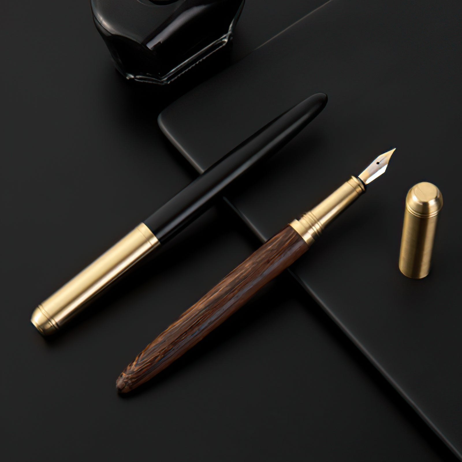 The Hemmingway | Handmade Wood and Brass Fountain Pen-thumbmail-6