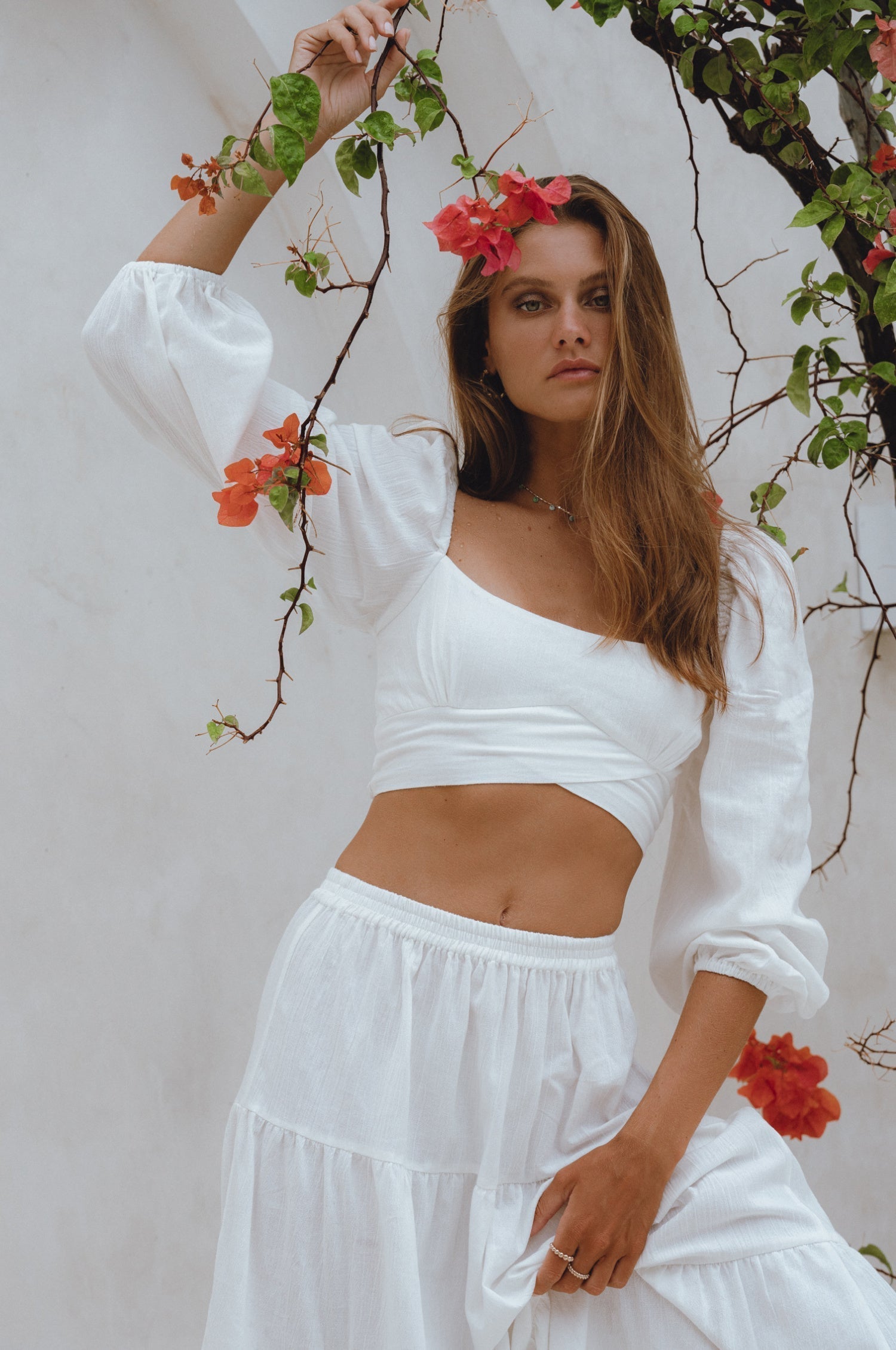 Helsa Long Sleeve Linen Top-thumbmail-10