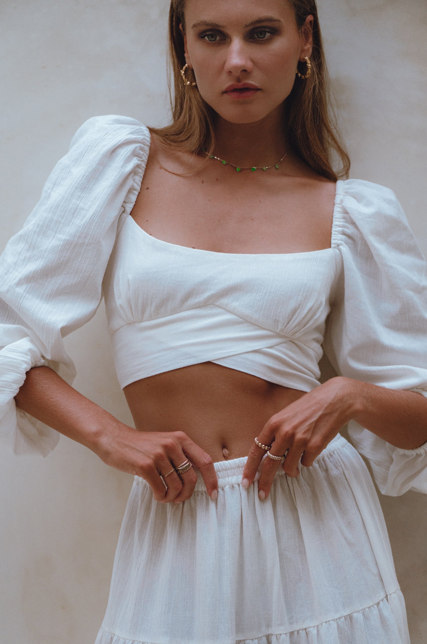 Helsa Long Sleeve Linen Top-thumbmail-11