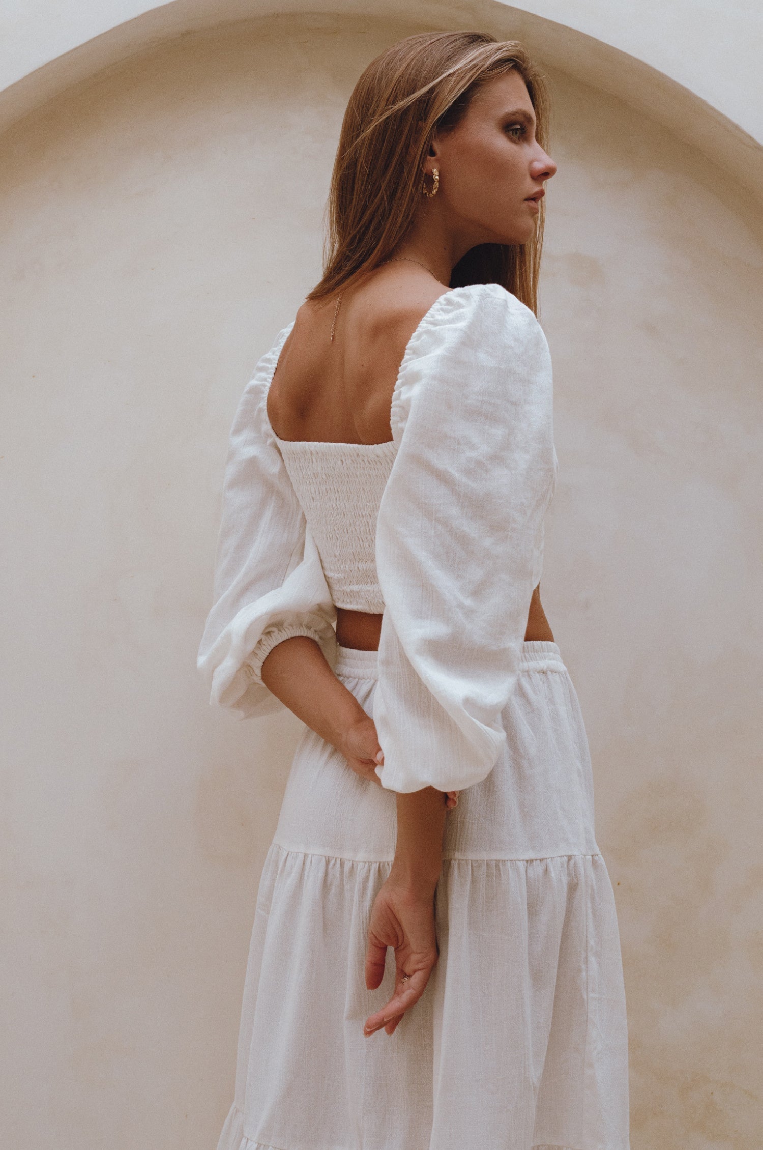 Helsa Long Sleeve Linen Top-thumbmail-9