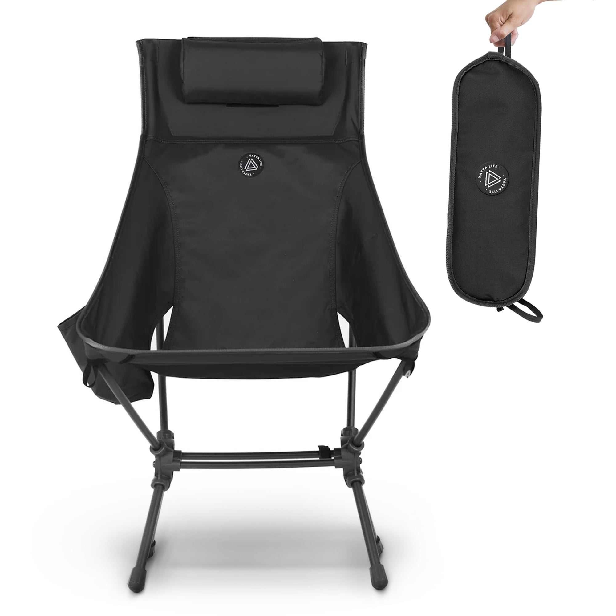 High Back Ultralight Folding Camping Chairs With Storage Pouches-thumbmail-4