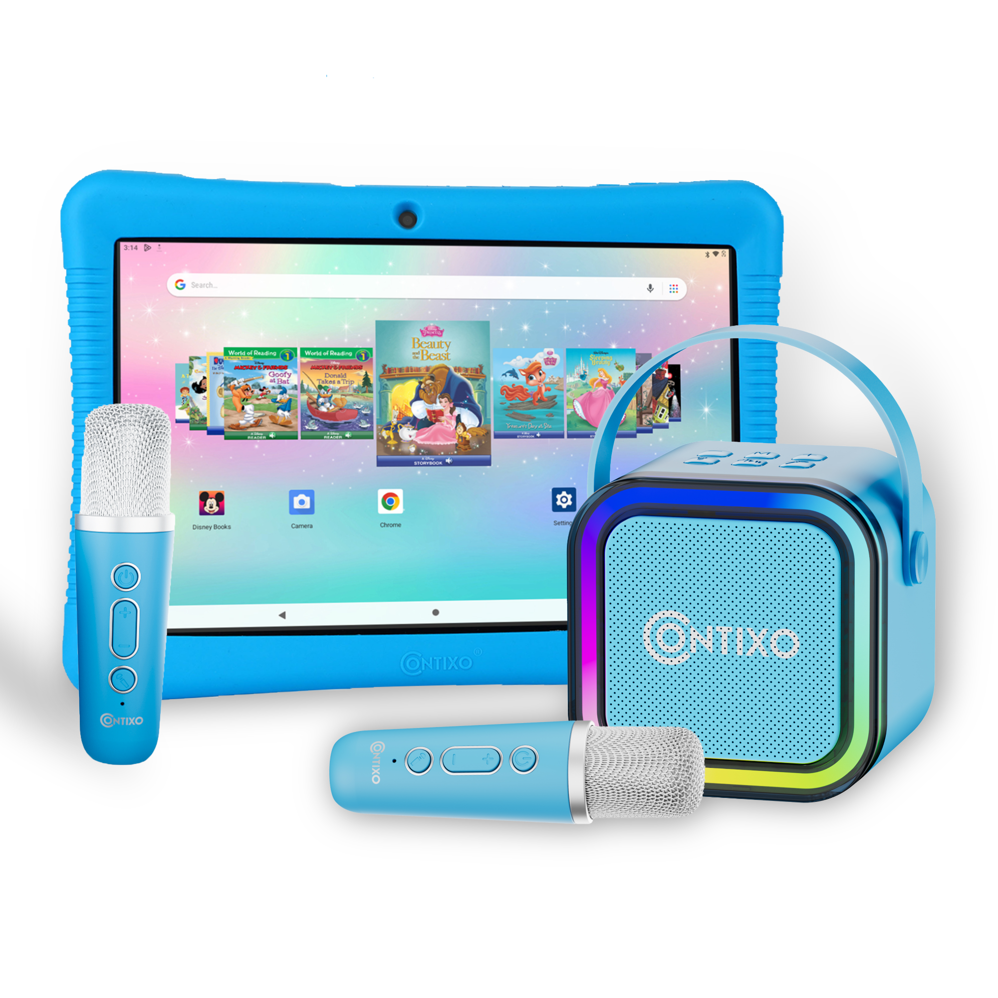 Contixo K102 10" Kids Tablet With Kids Bluetooth Karaoke and Two Microphones-thumbmail-1