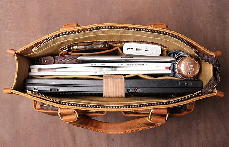 The Dagmar Leather Briefcase | Vintage Leather Messenger Bag-thumbmail-3