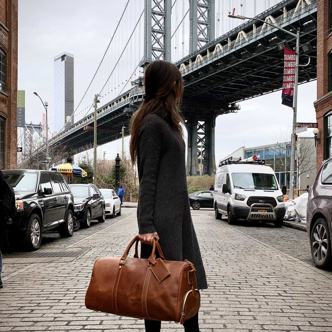 The Dagny Weekender | Large Leather Duffle Bag-thumbmail-8