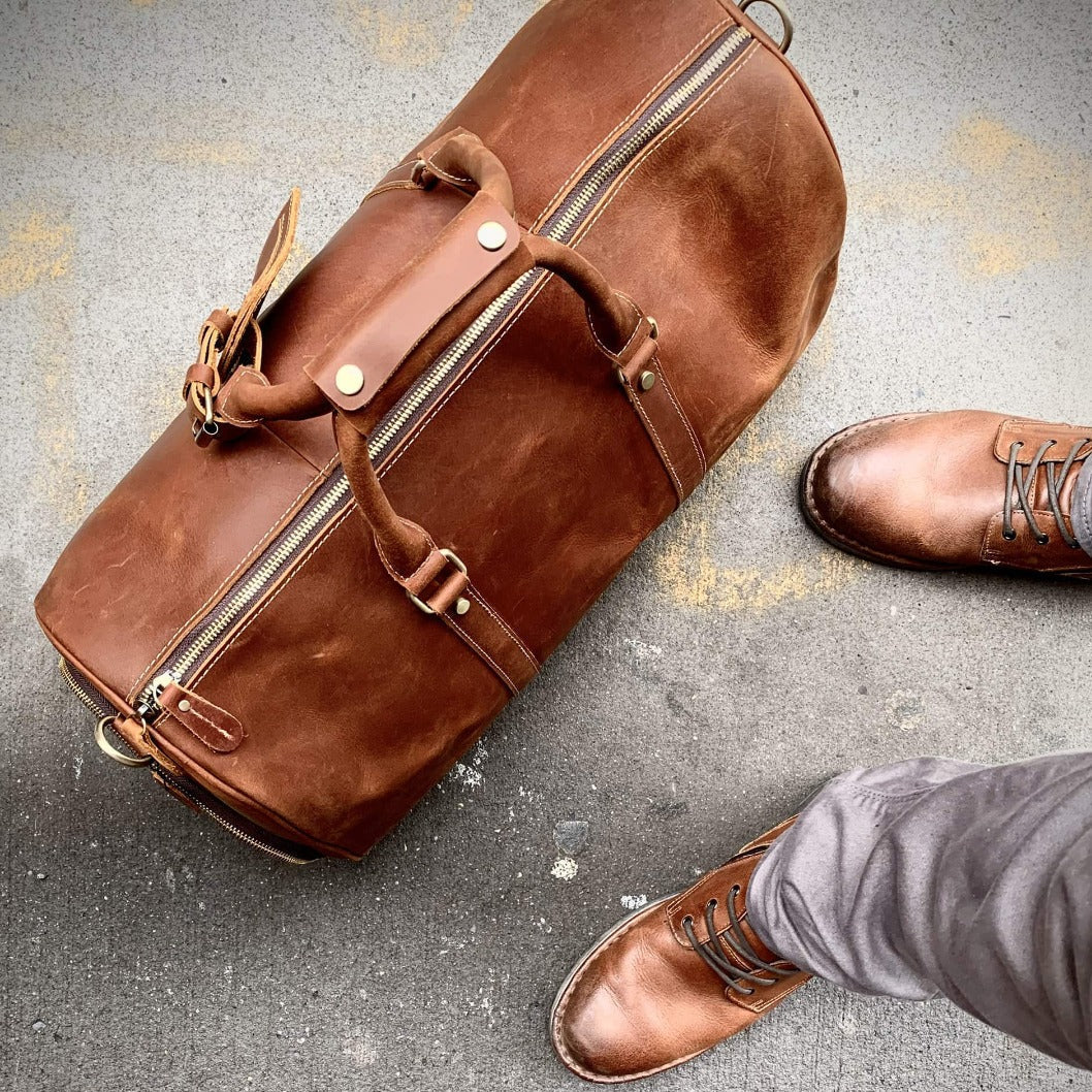 The Dagny Weekender | Large Leather Duffle Bag-thumbmail-2