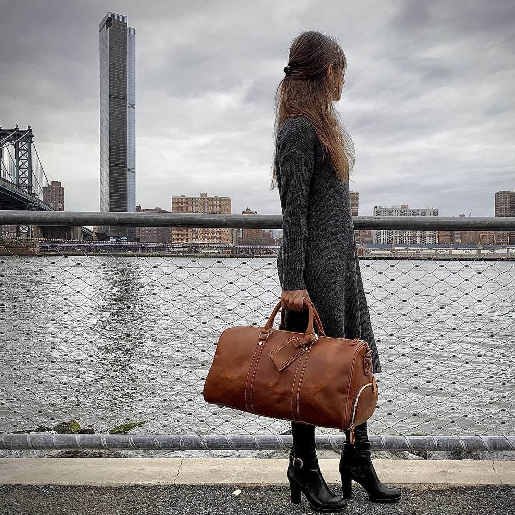 The Dagny Weekender | Large Leather Duffle Bag-thumbmail-3