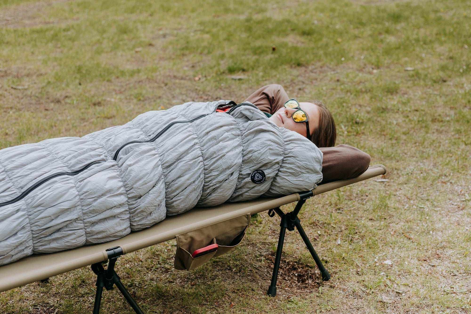 Goose Down Sleeping Bag Grey-thumbmail-9